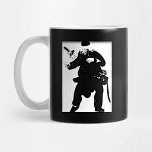 Kungfu master legend black white design Mug